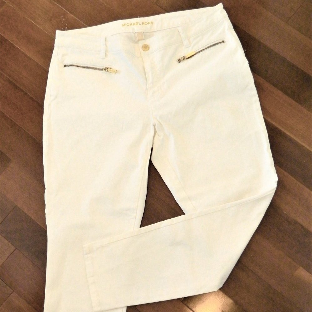 Michael Kors White Denim Jeans Woman's 12